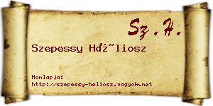 Szepessy Héliosz névjegykártya